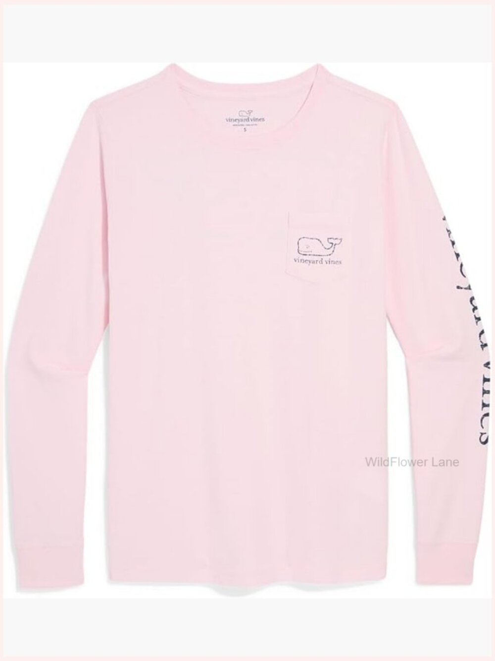 Women's Cotton Long Sleeve Crew Neck Pocket Tee - Picture 1 of 4